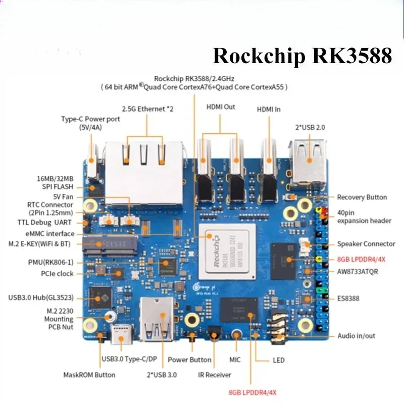 16G R-AM Single Board Computer - Orange Pi 5 Plus 16Gb review and price